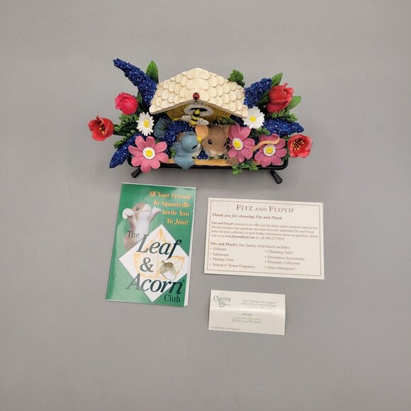 Charming Tails May Friends and Laughter Always Be at Your Doorstep Figurine 2 Pc - Picture 7 of 8